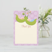 Pois dans un Merci de baby shower de fille de (Debout devant)