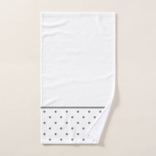 Pois d'aquarelle mini gris (Serviette à main)