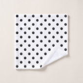 Pois d'aquarelle noir et blanc (Gant de toilette)