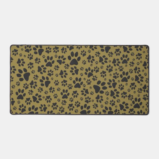 Pois de chien noir et blanc Pointe Polka sur l'or (Recto)