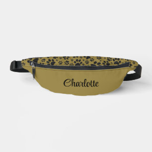 Pois de chien noir et blanc Pointe Polka sur l'or
