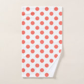 Pois de corail vivant sur blanc (Serviette à main)