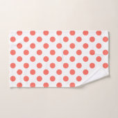 Pois de corail vivant sur blanc (Serviette à main)