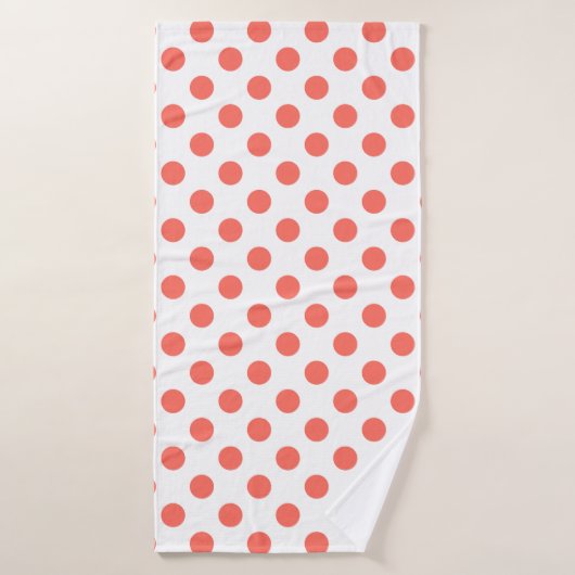 Pois de corail vivant sur blanc (Serviette de bain)