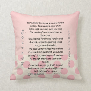 Pois de coussin de poème de retraite d'infirmièr