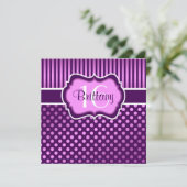 Pois de Lilac, 16e anniversaire Invitation (Debout devant)