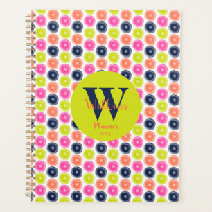 Pois de pinceau bleu rose vert rose