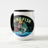 Pois de poisson vintage Étiquette - Mug (Devant gauche)