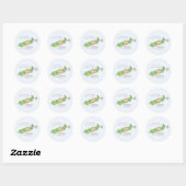 Pois de Whimsical dans un Sticker de Baby shower d (Feuille)