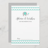 Pois d'éléphant bébé sur conseil de douche blanche (Devant / Derrière)