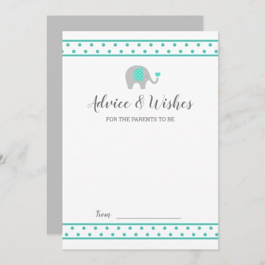 Pois d'éléphant bébé sur conseil de douche blanche (Devant / Derrière)