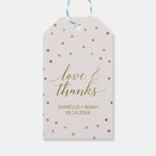 Pois d'or "Aimer & Merci" Favoriser les étiquettes (Dos)