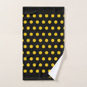 Pois d'or sur la serviette de bain noire (Serviette à main)