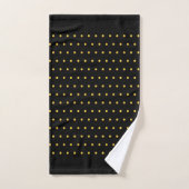Pois d'or sur la serviette de bain noire (Serviette à main)