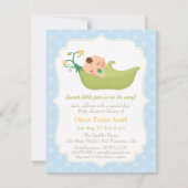 Pois doux dans des invitations d'une douche de (Devant)
