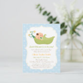 Pois doux dans des invitations d'une douche de (Debout devant)