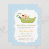 Pois doux dans des invitations d'une douche de (Devant / Derrière)
