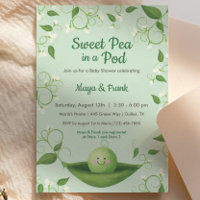 Pois doux dans un Baby shower de pois Invitation