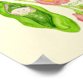 Pois doux Fleur Girl affiche d'art (Coin)