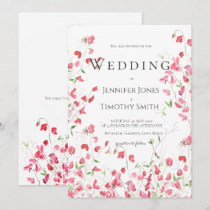 pois doux rose faire-part de mariage