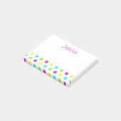 Pois drôle sur les notes de post-it nommées Girly (Incliné)