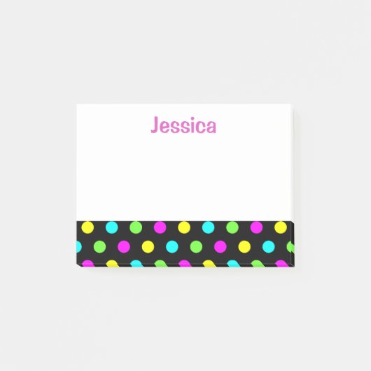 Pois drôle sur les notes de post-it nommées Girly (Devant)