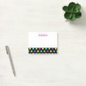 Pois drôle sur les notes de post-it nommées Girly (Bureau)