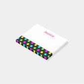 Pois drôle sur les notes de post-it nommées Girly (Incliné)