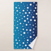 Pois élégants - Bleu et Blanc de l'océan (Serviette de bain)