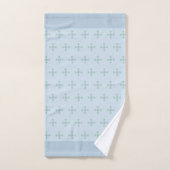 Pois élégants sur Bleu Merveilleux (Serviette à main)