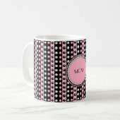 Pois en bandes Mug monogramme (Devant gauche)