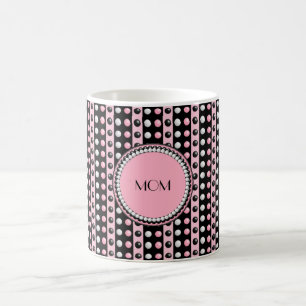 Pois en bandes Mug monogramme