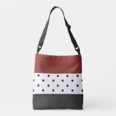 Pois en cuir noir/rouge Faux - Sac fourre-tout (Dos)