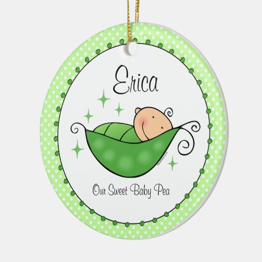 Pois en mon ornement personnalisé par cosse (Gauche)