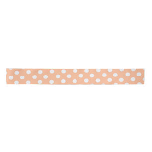 pois en ruban satin de fuzz de pêche