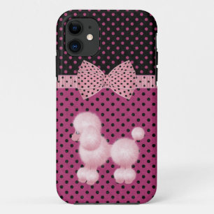 Pois et caniche rose iPhone 5 Coque