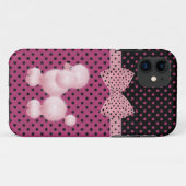 Pois et caniche rose iPhone 5 Coque (Dos (Horizontal))