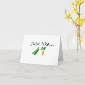 Pois et carottes - carte blanche (Fleur jaune)