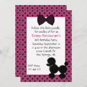 Pois et invitation de fête d'anniversaire de (Devant / Derrière)
