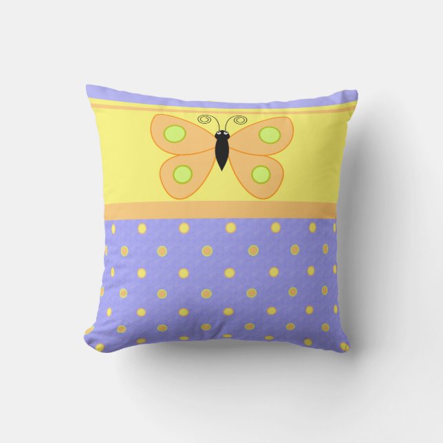 Pois et oreillers à lancer papillon (Recto)