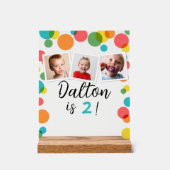 Pois et photos Anniversaire personnalisé (Recto)