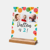 Pois et photos Anniversaire personnalisé (Angle)