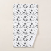Pois et pois 2 - Noir et blanc (Serviette à main)