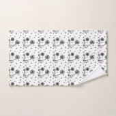 Pois et pois 2 - Noir et blanc (Serviette à main)