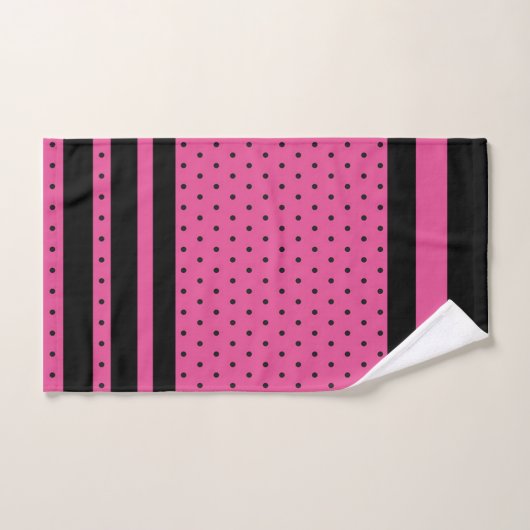 Pois et rayures (Serviette à main)