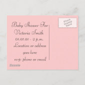 Pois et rayures Baby shower Invitation (Dos)