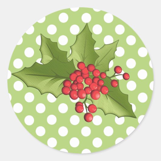 Pois festifs et stickers de Noël Holly (Devant)