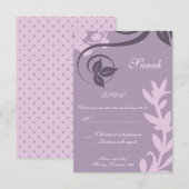 pois fleuri pourpre rsvp (Devant / Derrière)
