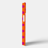 Pois Fuchsia sur Coque orange-coque iphone Mate (Verso / Droite)