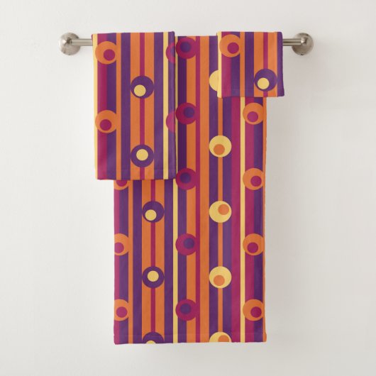 Pois & Grilles, Violet, Orange, Fuchsia (En situation)